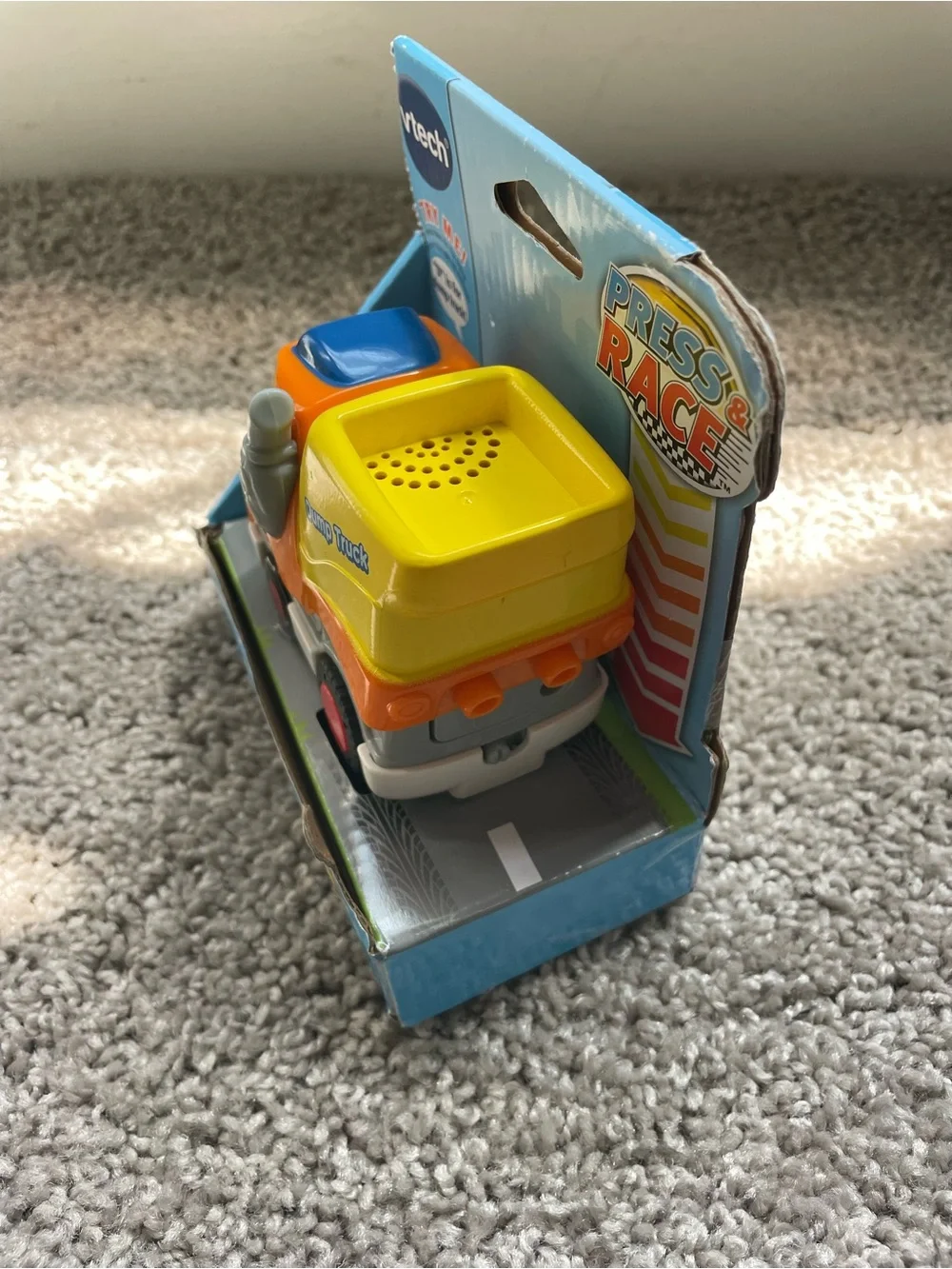 Go! Go! Smart Wheels Press & Race Orange and Yellow Dump Truck